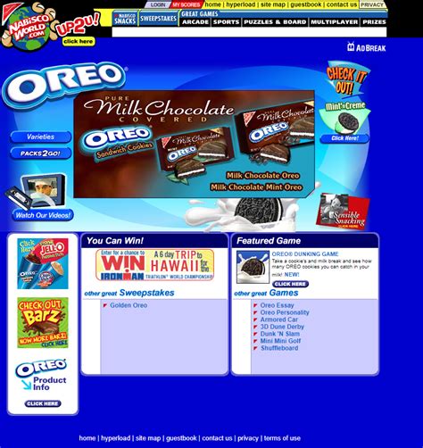 oreo cookie website.